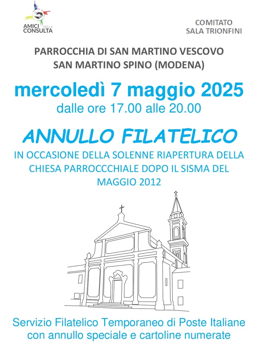 Speciale annullo filatelico per la riapertura della Chiesa e ricordo del&nbsp;1997